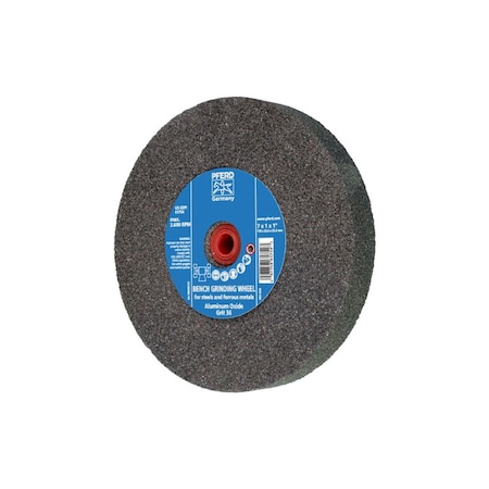Pferd 61754 7in x 1in Vitrified Bench Wheel 1in A.H., Aluminum Oxide, 36 Grit 61754-PFERD